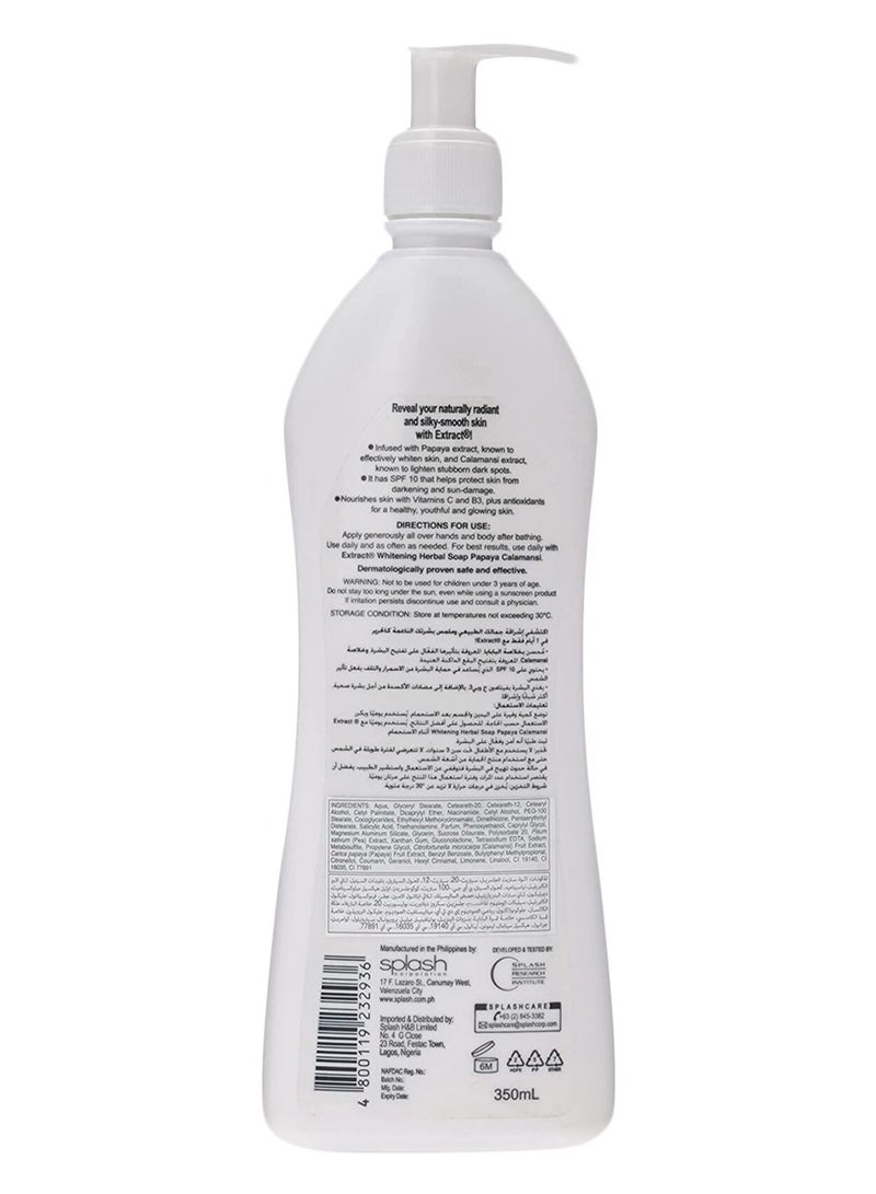 Extract Papaya Calamansi Whitening Lotion Spf 10 - 350ml - Image 2