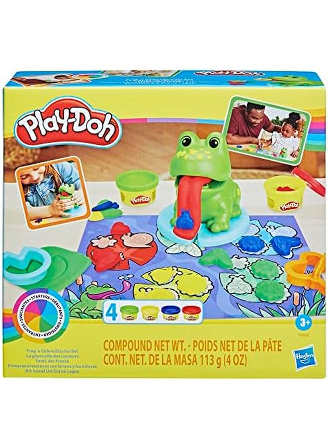 بلاي دوه مجموعة Frog 'N Colors المبتدئة مع ألعاب Playmat لمرحلة ما قبل المدرسة للفتيات والفتيان بعمر 3 سنوات وحتى لعبة الضفدع للحرف اليدوية في مرحلة ما قبل المدرسة و4 ألوان مركبة للنمذجة - Image 2