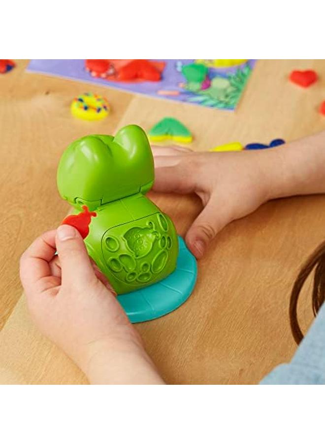 بلاي دوه مجموعة Frog 'N Colors المبتدئة مع ألعاب Playmat لمرحلة ما قبل المدرسة للفتيات والفتيان بعمر 3 سنوات وحتى لعبة الضفدع للحرف اليدوية في مرحلة ما قبل المدرسة و4 ألوان مركبة للنمذجة - Image 3