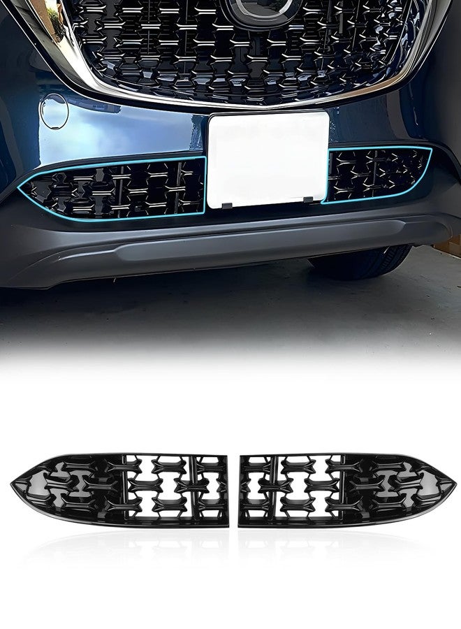 LUWU Front Grill Mesh Compatible With 2022 2023 2024 2025 Mazda CX-5 Front Mesh Grill Inserts Trims Front Mesh Grille Cover Guard for 2024 2025 Mazda CX5 Car Exterior Accessories ABS Material, 2PCS - Image 1
