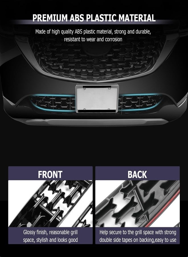 LUWU Front Grill Mesh Compatible With 2022 2023 2024 2025 Mazda CX-5 Front Mesh Grill Inserts Trims Front Mesh Grille Cover Guard for 2024 2025 Mazda CX5 Car Exterior Accessories ABS Material, 2PCS - Image 4