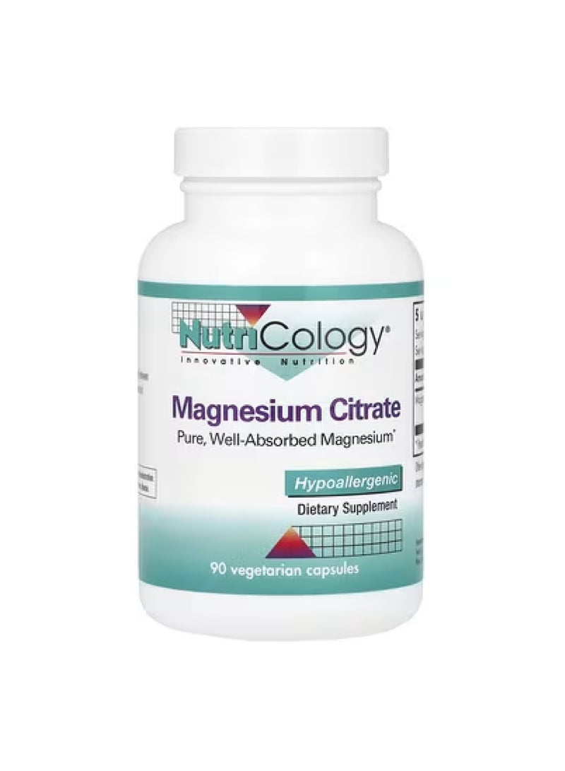 Nutricology Magnesium Citrate, 170 mg, 90 Vegetarian Capsules