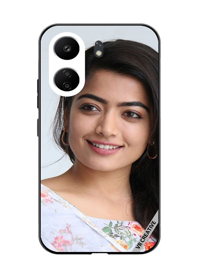 VR CREATIVE Protective Case Cover For Xiaomi Redmi 13C Bollywood Actress Rashmika Mandanna Design Multicolour - Image 1