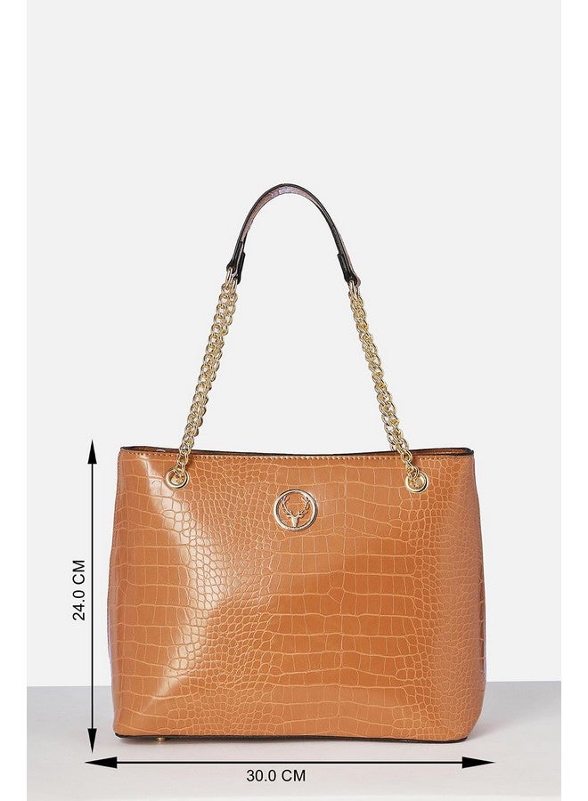 Allen Solly حقيبة يد نسائية من ألين سولي (بني فاتح) - Image 4