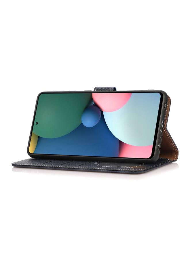 اس-توب جراب لهاتف Google Pixel 6 Pro مصنوع من جلد البولي يوريثان الحراري مع حامل وفتحات للبطاقات ومحفظة، بتصميم أفقي قابل للطي من الليتشي - Image 4