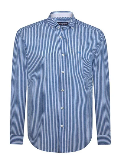 JIMMY SANDERS Linen Blend Cotton Shirt