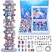AIPRIDY Charm Bracelet Making KitUnicorn Mermaid Crafts Gifts Set Can Inspires Imagination and CreativityJewelry Making Kit Perfect Gifts for Girls 512 Years Old72 Pieces Mermaid Aqua - Image 3