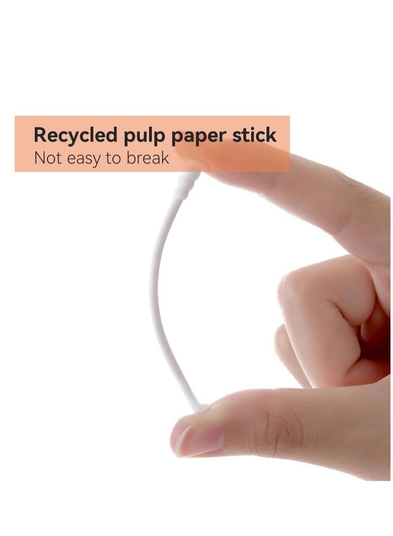 ECVV 200 Count Baby Cotton Swabs Double-ended Spiral Head Earpick Cotton Tips Multipurpose Ear Spoon Cotton Buds for Ear, Beauty Care, Cleaning  - Image 4