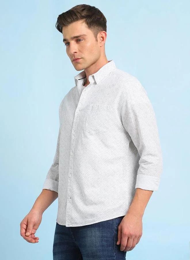 دينيس لينغو قميص بياقة كلاسيكية وطبعة تجريدية