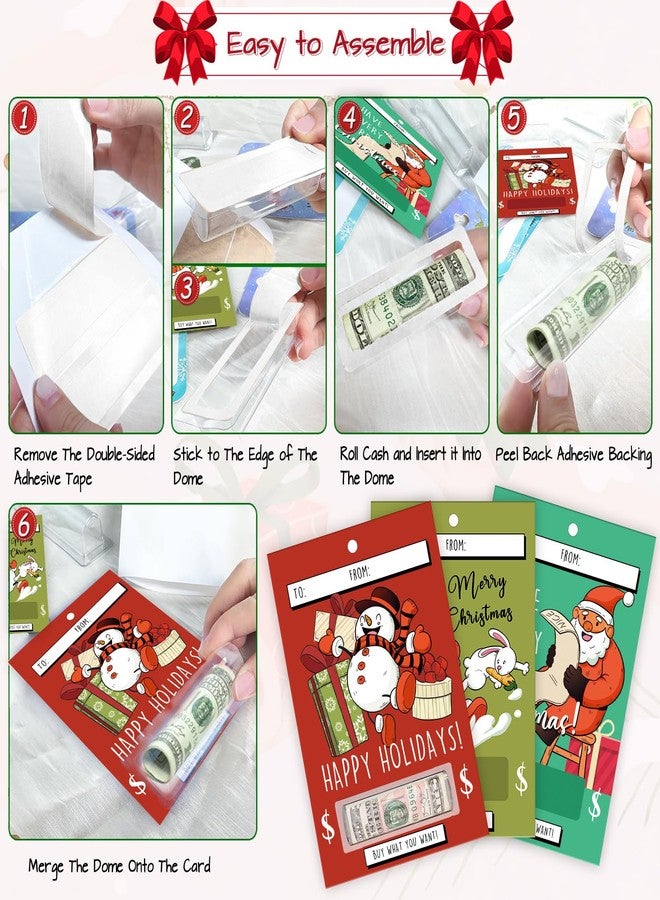 Spercy Snowman Christmas Money Holder Card, Set of 6, Adorable Gifting Money Card for Children, Holiday Money Gift Card - Image 2