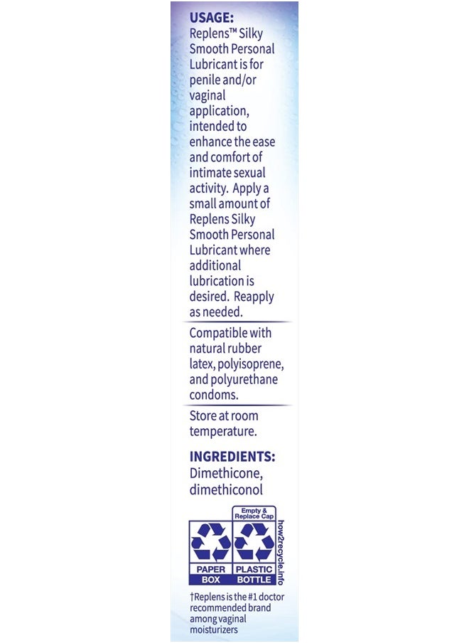 Replens - Silky Smooth Personal Lubricant, 2.7 Fl Oz - Image 1