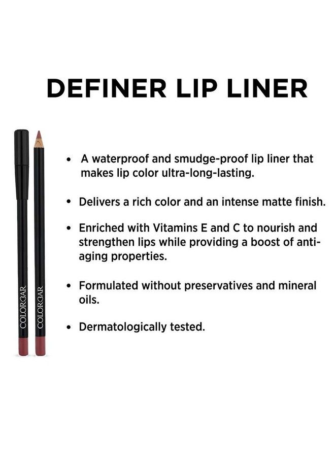 Colorbar Definer Lip Liner Opaque Finish Chocolate Brown 014 1.45G - Image 5