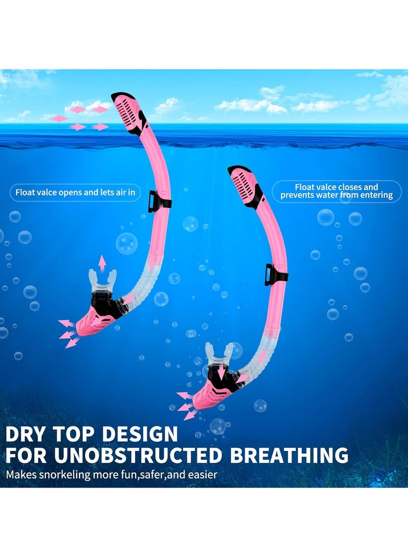AROAQ Dry Snorkel Set Adults Professional,Anti-fog Diving Mask 180° Panoramic Ultra-Clear Snorkel Mask Anti-leak Diving Tube Set Free Breath Scuba Diving Goggle Adjustable for Men Women - Image 4