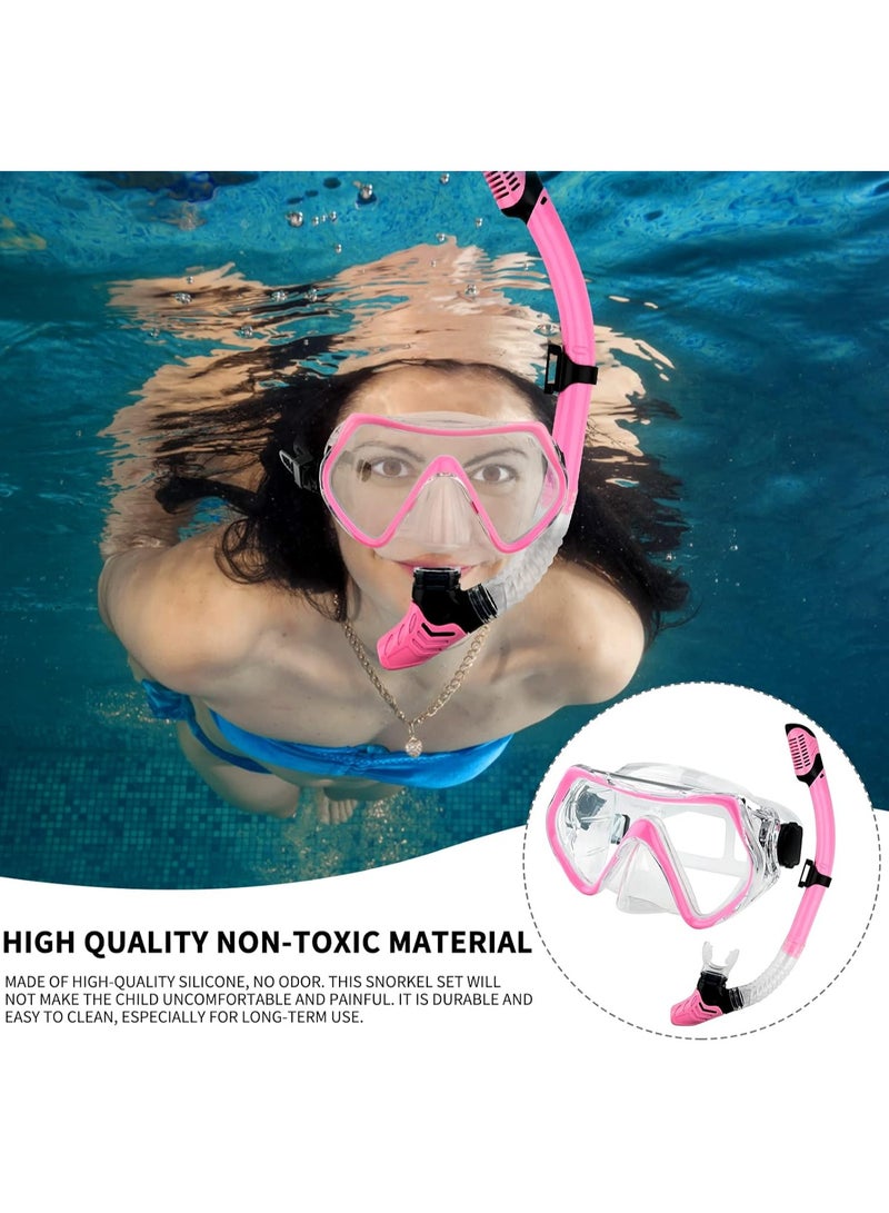 AROAQ Dry Snorkel Set Adults Professional,Anti-fog Diving Mask 180° Panoramic Ultra-Clear Snorkel Mask Anti-leak Diving Tube Set Free Breath Scuba Diving Goggle Adjustable for Men Women - Image 5
