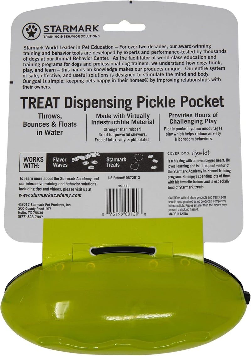 Starmark Treat Dispensing Pickle Pocket for Dogs - Multi-Coloured Interactive Chew Toy - Image 3