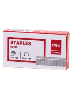 Deli Deli E0010N #10 Silver Staples, 1000PCS/Color Box – Balanced Hardness for Superior Paper Penetration  - Image 3