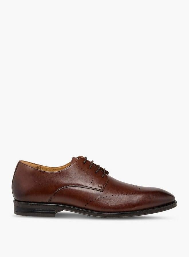 DUCHINI Men's Solid Lace-Up Derby Shoes - Image 2