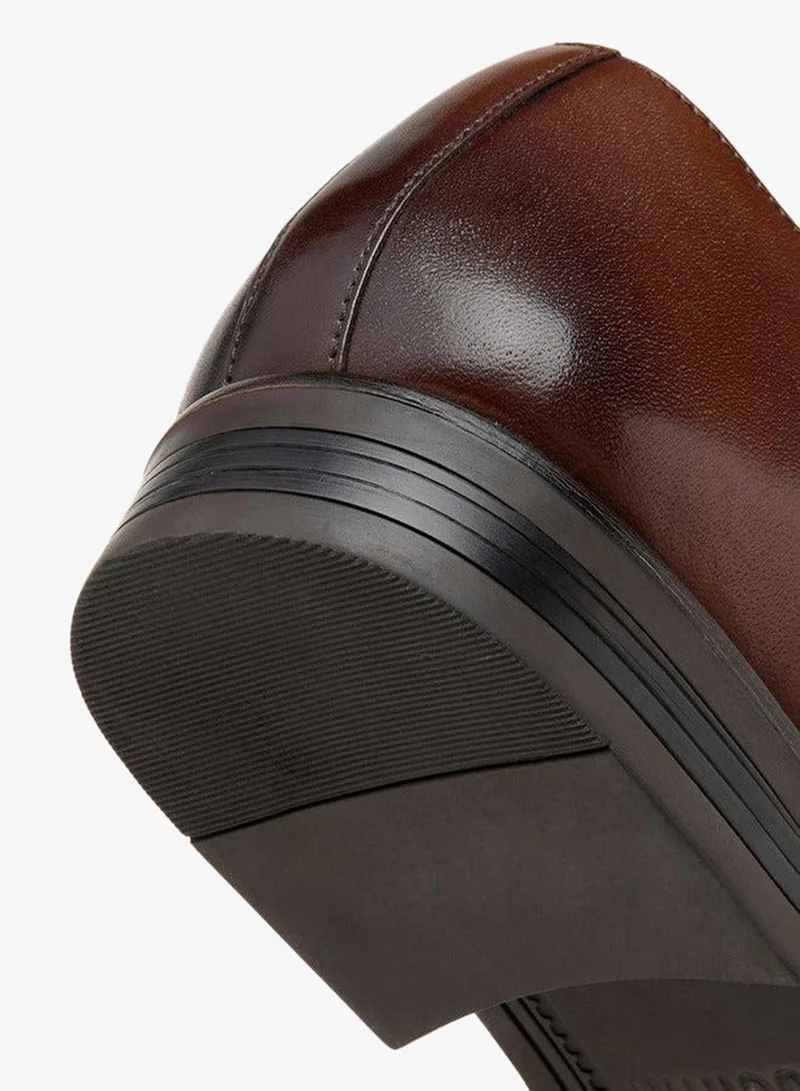 DUCHINI BROWN Men's Solid Lace-Up Derby Shoes for Men | Best Price UAE