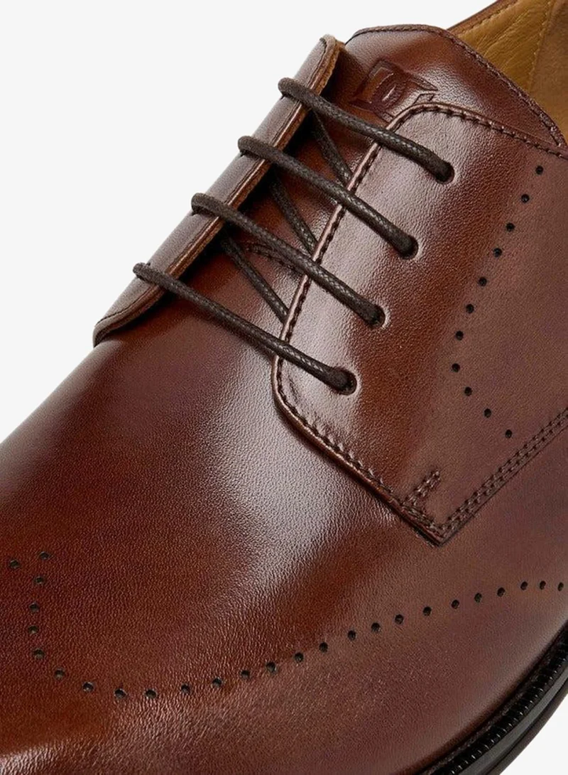 DUCHINI BROWN Men's Solid Lace-Up Derby Shoes for Men | Best Price UAE