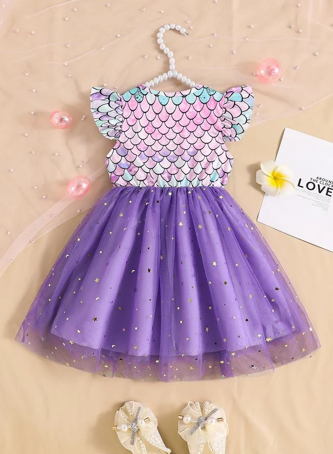 Take Two  Girls Purple Mesh Tulle A-Line Dress for Women | Best Price UAE
