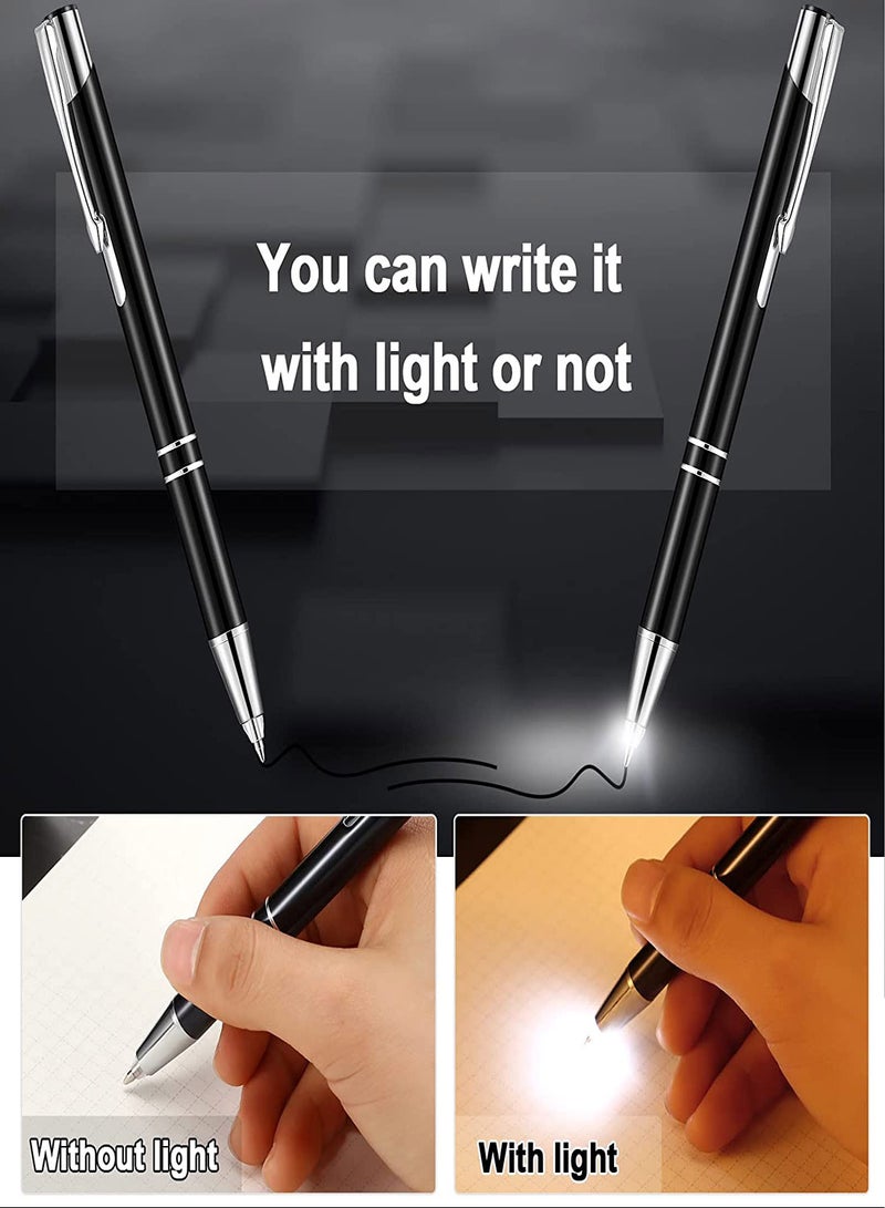 KASTWAVE LED Light Pen Light Ballpoint Pen 5Pcs Flashlight Light Pen LED Penlight Light Up Pen for Writing in the Dark for Home Office Schools Nurses Metallic Pens Invisible Pen with Light - Image 3