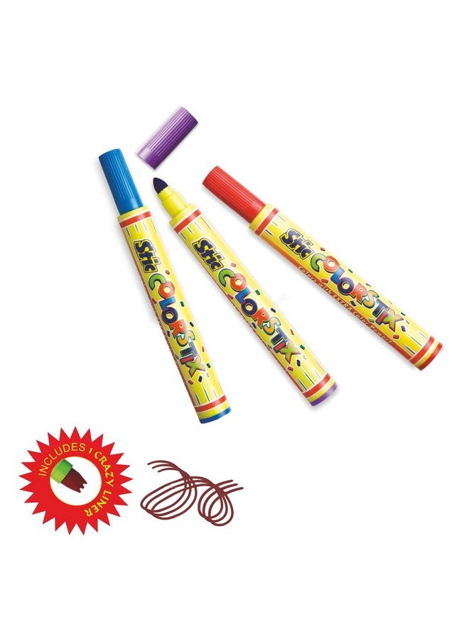 Stic Colorstix 24 Shades Colour Thick Sketch Pens Set For Kids Art Kit Stationery Markers Items School Pack Artists Sketching Drawing Materials Craft Supplies Toy Return Gift ,Ink Multicolor - Image 3