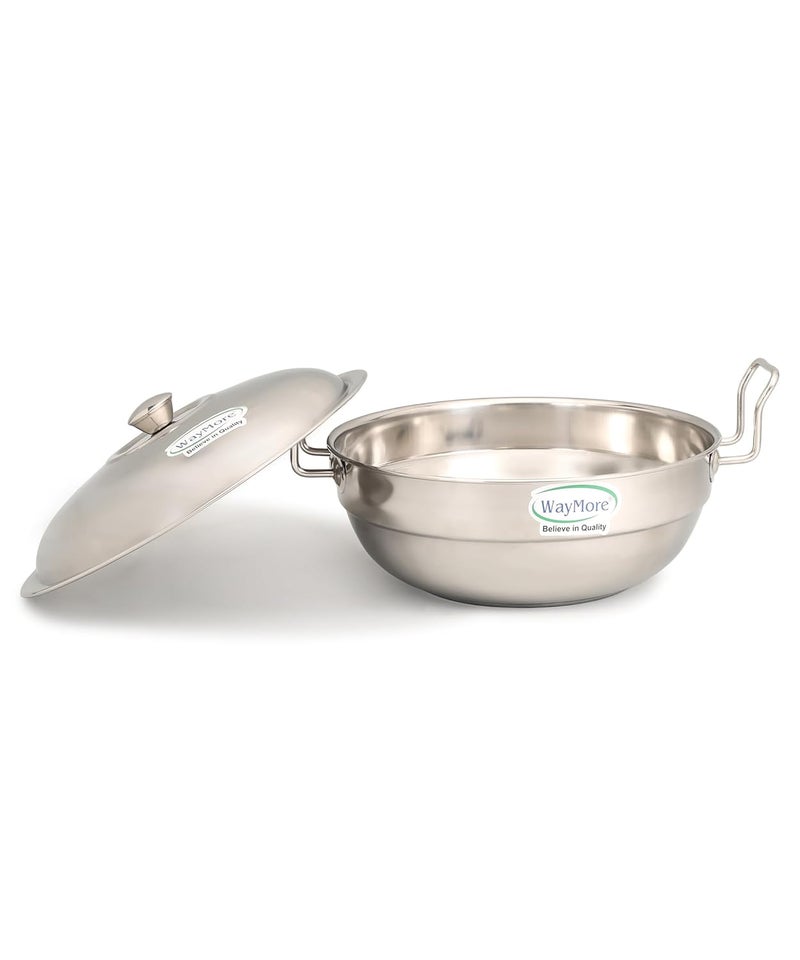 WayMore® Triply Multi Kadai Steamer with Induction & GasTop Compatible 5 Plate 2 Idli | 2 Dhokla | 1 Patra | Momo's | 2 Mini Idli, 28.5 cm Dia - Image 2