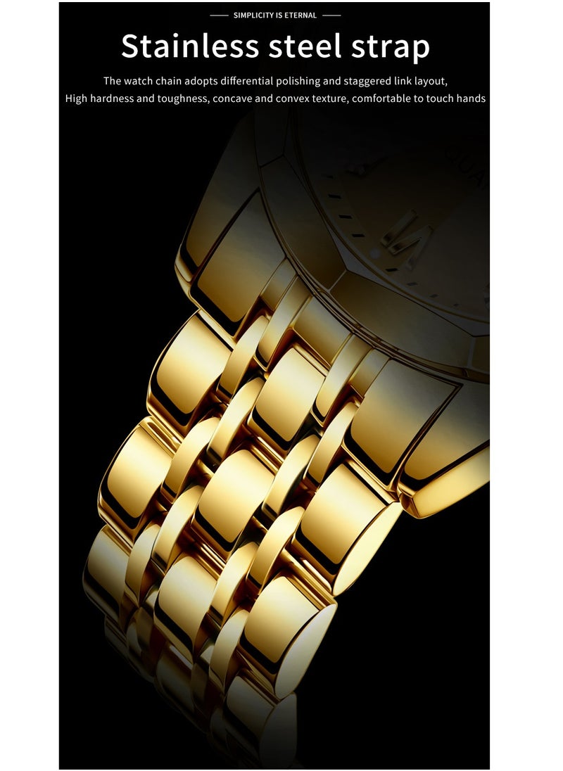 OLEVS - Watches for Men Fashion Stainless Steel Quartz Analog Water Resistant Watch 9931 - Image 1