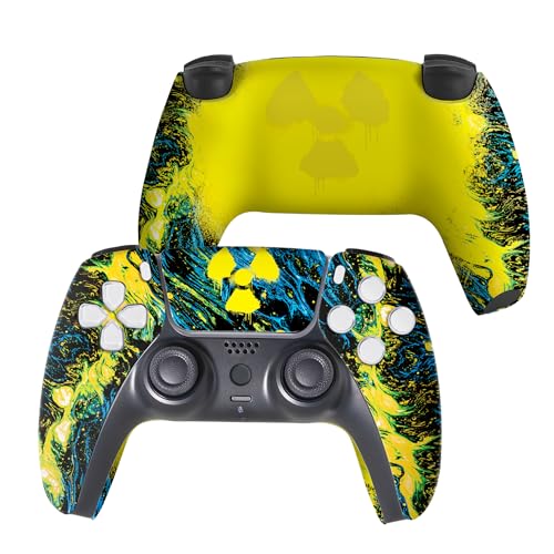 BABY CUDDLE BOX Radioactiive Custom PS-5 Controller Wireless compatible with Play-Station 5 Console by BCB Controllers | Proudly Customized in USA with Permanent HYDRODIP Printing(NOT JUST A SKIN)(MODDED) - Image 1