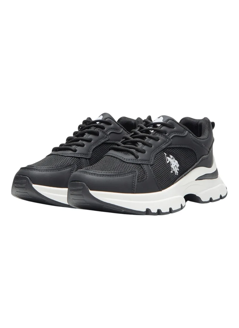 U.S. Polo Assn. Women's Black Sneakers - Bold Rugged Style with Durable Sole for Outdoor Wear