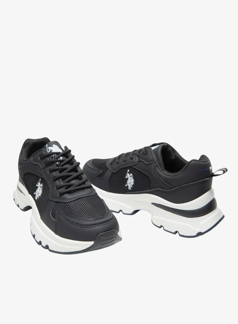 U.S. Polo Assn. Black/White Women's Black Sneakers - Bold Rugged Style with Durable Sole for Outdoor Wear for Women | Best Price UAE