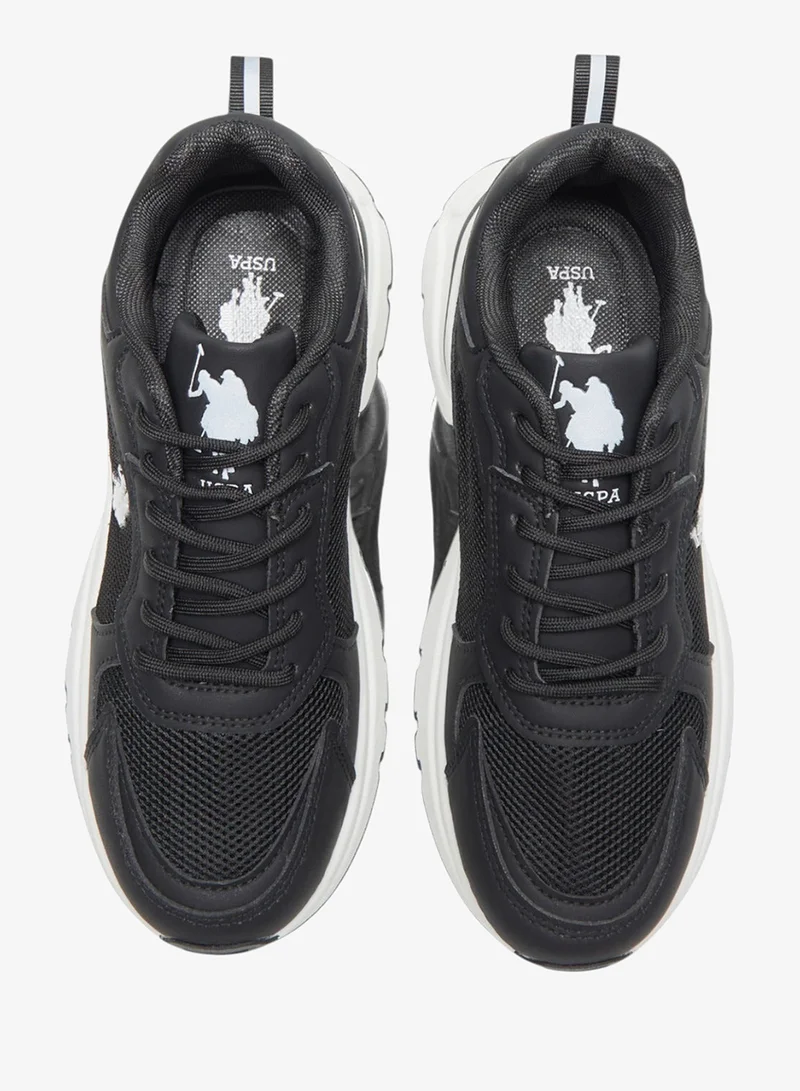 U.S. Polo Assn. Black/White Women's Black Sneakers - Bold Rugged Style with Durable Sole for Outdoor Wear for Women | Best Price UAE