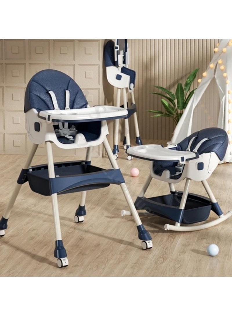 Baybee Chair for Kids( Rocking)  Footrest, Baby Toddler Feeding Booster Seat with Tray, Wheels, - Image 1