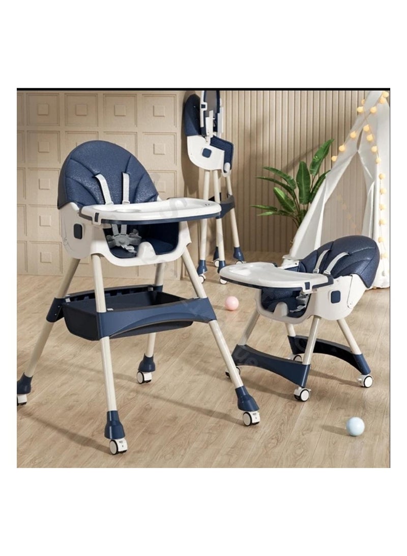 Baybee Chair for Kids( Rocking)  Footrest, Baby Toddler Feeding Booster Seat with Tray, Wheels, - Image 3