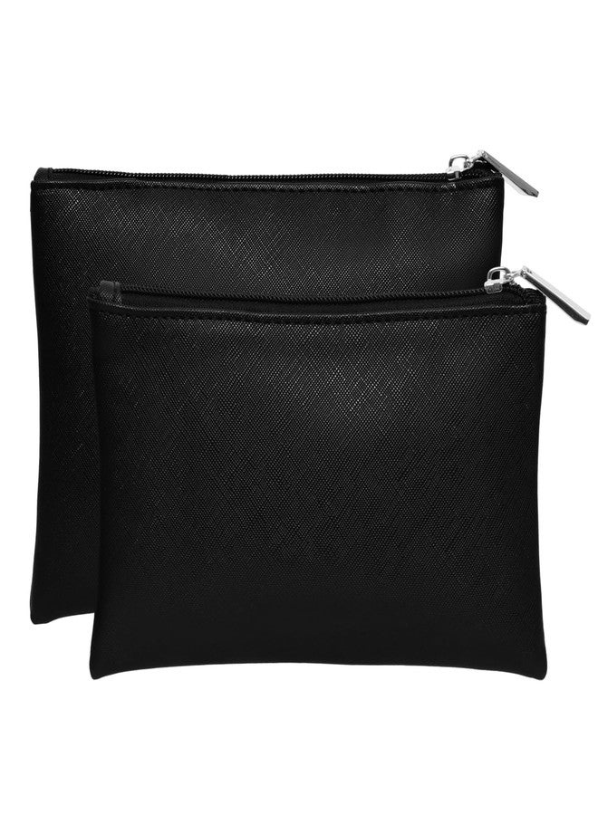 Gvhntk Makeup Bag Small Cosmetic Bag for Purse, Black, Large,Small, Small Makeup Bag for Purse - Image 1