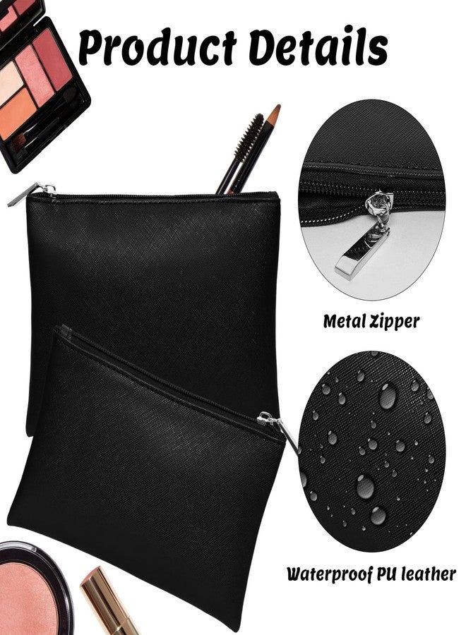 Gvhntk Makeup Bag Small Cosmetic Bag for Purse, Black, Large,Small, Small Makeup Bag for Purse - Image 3