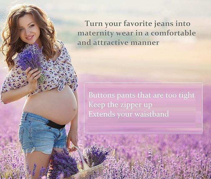 KIKWIT Maternity Belly Band | Pregnancy Belt, Waistband Extender, Adjustable Belt For Pregnancy Pants, Maternity Jeans, pant extender for pregnancy - Image 2