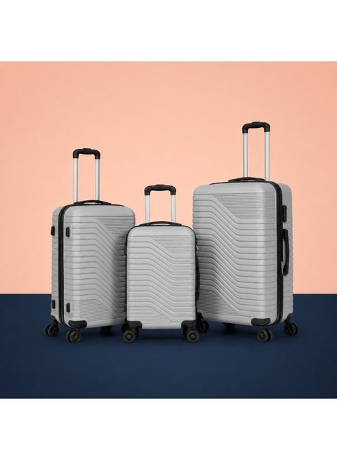 Travel Trolley Luggage Set of 3 Pieces 20, 24 and 28 Inch Suitcases with Wheels for Organized Trips and Packing
