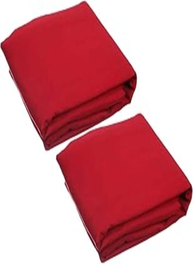 Cotton Standard Pillow Cover Set of 2 50 Cmx70 Cm - Dark Red