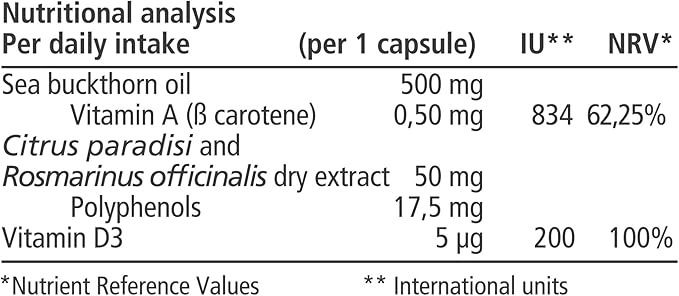 Vitae OlioVita Protect Sun Protection Supplements Prevention Sun Damage Sun Allergy Sun Burns Safe and Healthy Tanning Antioxidant 30 Capsules
