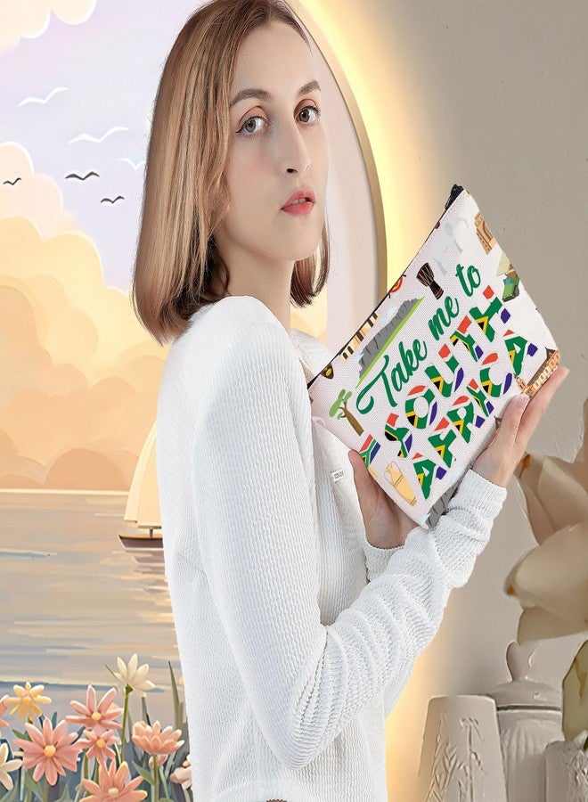 LEVLO South Africa Symbols Travel Cosmetic Bag South Africa Souvenir Gift Take Me To South Africa Makeup Zipper Pouch Bag For Traveler (Take Me To South Africa) - Image 5