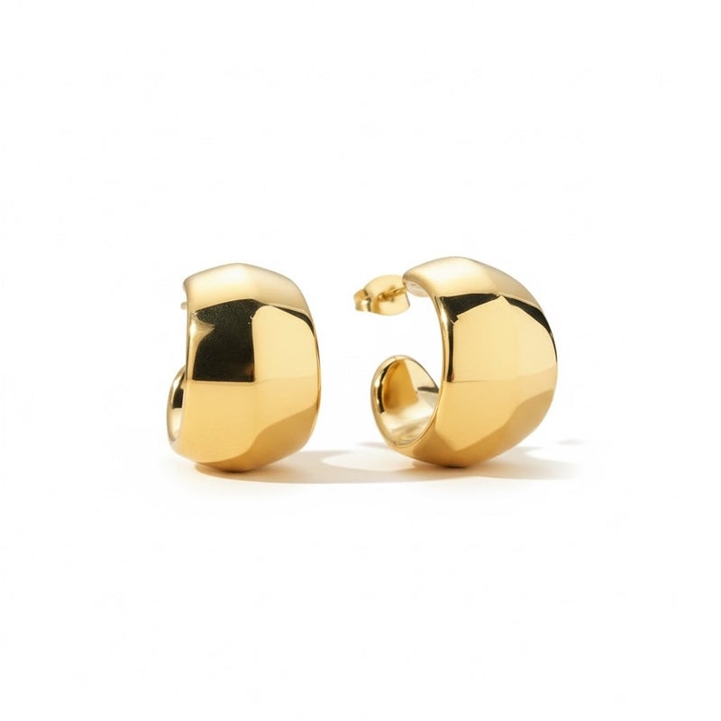 Bariq The Mirror Dome Hoops-Tarnish Free - Image 1
