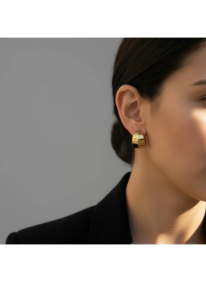 Bariq The Mirror Dome Hoops-Tarnish Free - Image 2