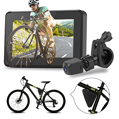 blueear Bike Bicycle Mirror,1080P Bicycle Rear View camera with 4.3" Screen,130° Wide Angle Color Night Vision Bikes Camera 360° Adjustable,Bike Accessories For Bicycle, Mountain, Road Bike - Image 1