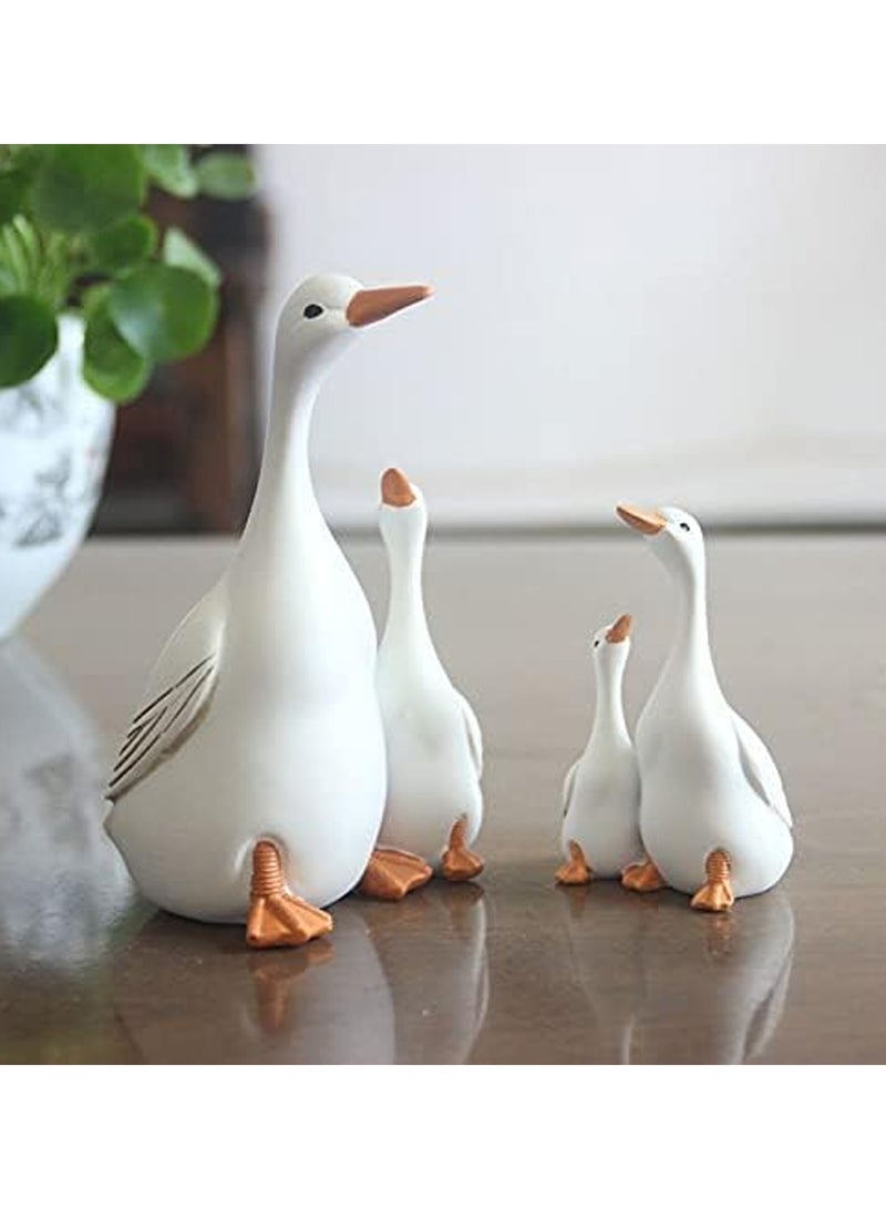 Lifelike Mother Duck and Ducklings Resin Statue for Yard Decoration - Durable Hand Painted Sculpture (Large 15cm x 10cm) - Image 4