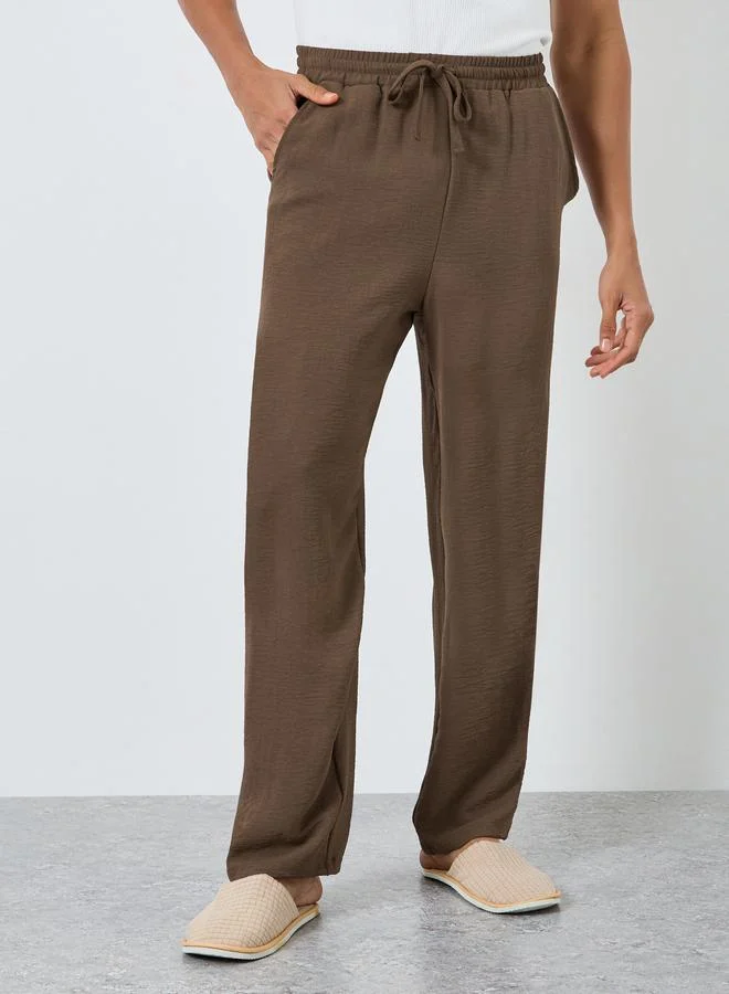 Men Textured Pyjama With Drawstring