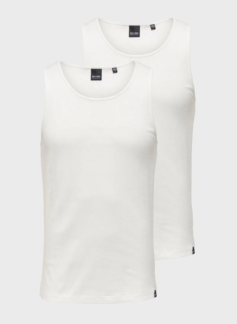 Only & Sons 2 Pack Essential Vest