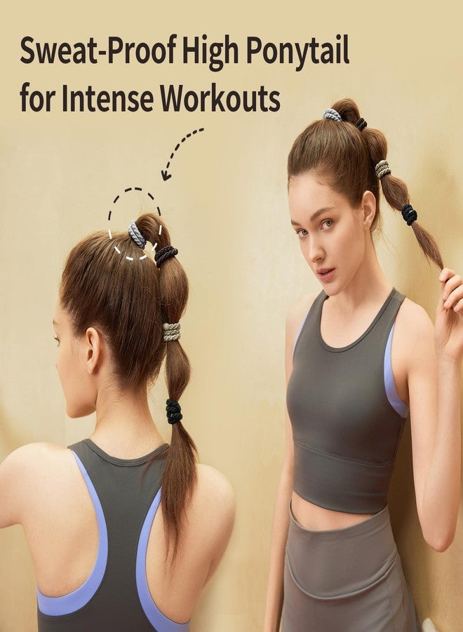 EVITA PERONI Hair Ties 12 Pcs Set, High Elastic Ponytail Holders, Hair Ties No Damage, Elastic Ties for Thick Hair Women Men, Gifts for Mother Sister Girlfriend (Amber Shadow) - Image 2