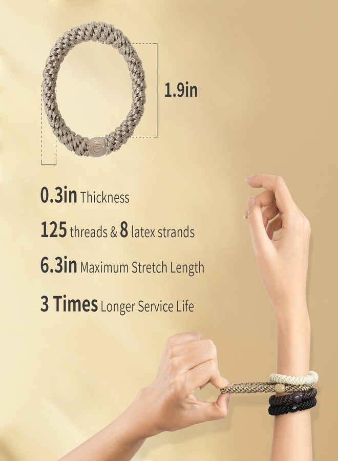 EVITA PERONI Hair Ties 12 Pcs Set, High Elastic Ponytail Holders, Hair Ties No Damage, Elastic Ties for Thick Hair Women Men, Gifts for Mother Sister Girlfriend (Amber Shadow) - Image 3