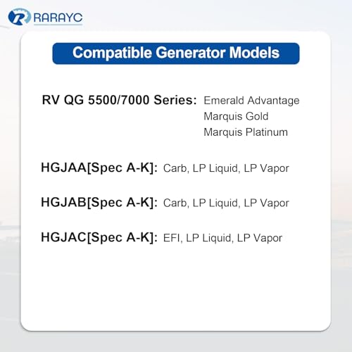 RARAYC Generators Oil Change Kit 1220836 OilFuelAir Filter with E11015 Fuel Pump Replacement for Onan 5500 7000 Generators Marquis GoldRV QG Marquis Platinum QG EFI HGJAA HGJAB HGJAC - Image 3